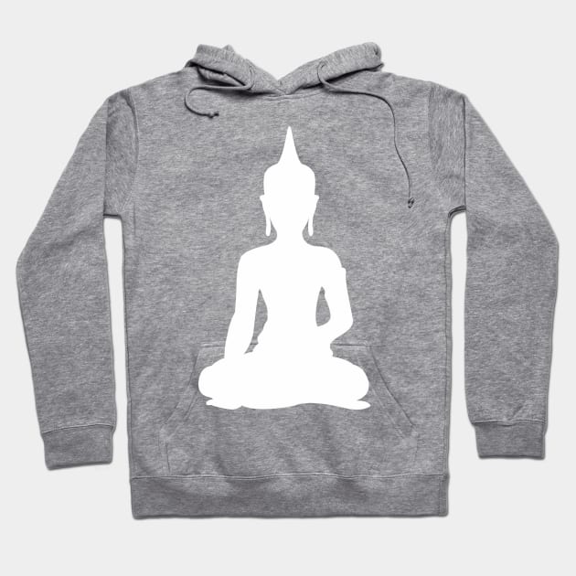 Grey and White Buddha Hoodie by XOOXOO